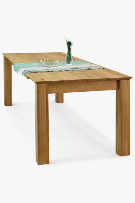 Massiver ausziehbarer Eichenholztisch 200x100 cm natur